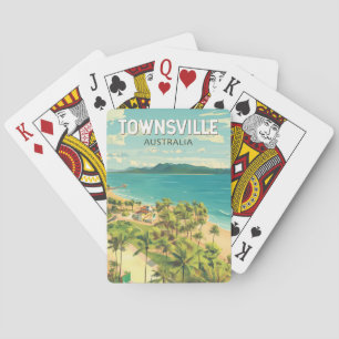 Townsville Australien Reise Kunst Vintage Spielkarten