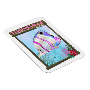Townsville Australien Tropischer Fisch Reiseplakat Magnet