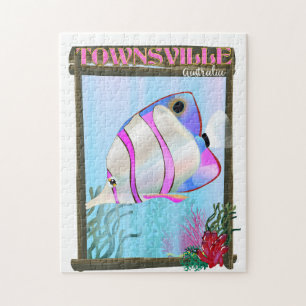 Townsville Australien Tropischer Fisch Reiseplakat Puzzle