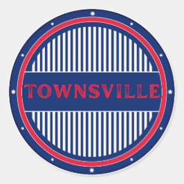 Townsville City Pride Emblem – Australische Identi Runder Aufkleber