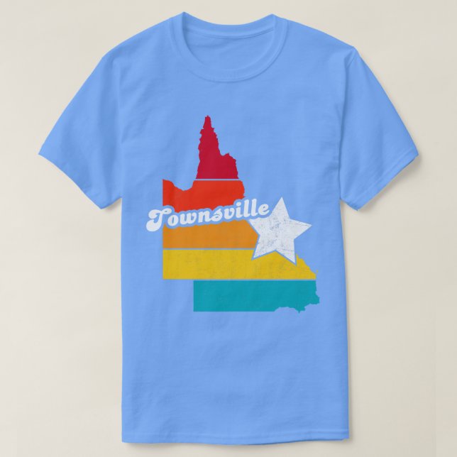 Townsville Queensland Vintag Befürchtete Souvenir T-Shirt (Design vorne)
