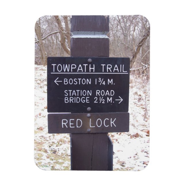 Towpath Trail Sign, Cuyahoga Valle Nationalpark Magnet (Vertikal)