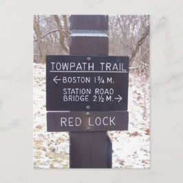 Towpath Trail Sign, Cuyahoga Valle Nationalpark Postkarte