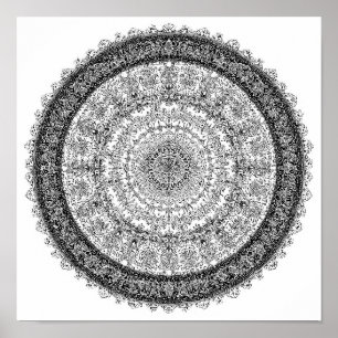 Toxic Beauty Fractal Rost Mandala Vorlage Poster