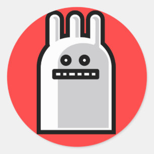 Toxic Bunny Runder Aufkleber