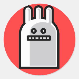 Toxic Bunny Runder Aufkleber