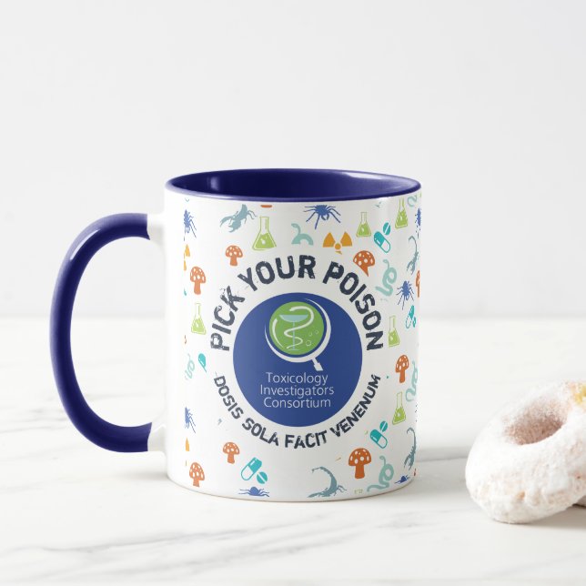 ToxIC Pick Your Poison Blue Zwei-Tone-Kaffee-Tasse Tasse (Mit Donut)