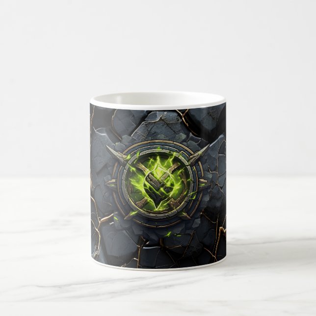 Toxic Rune Gamer Emblem Kaffeetasse (Mittel)