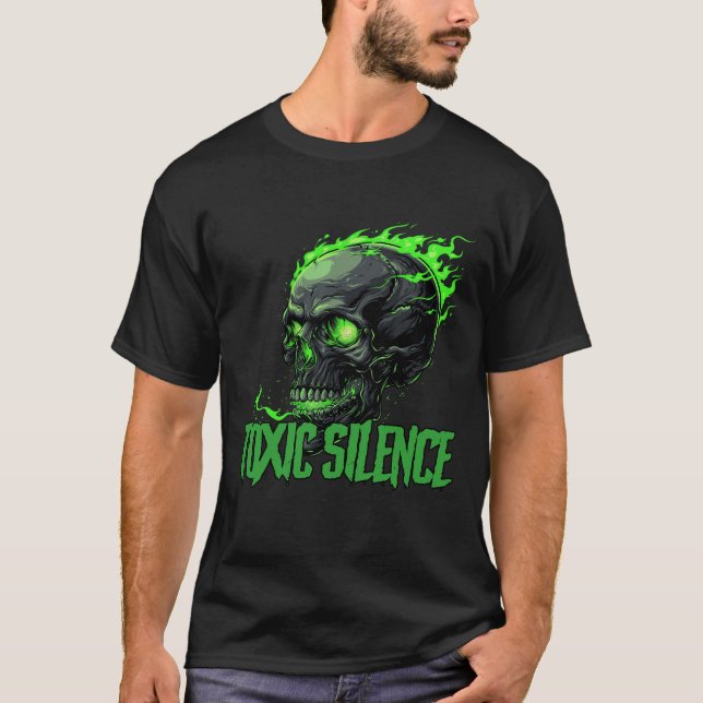 "Toxic Silence" T-shirt med logo + text (Vorderseite)
