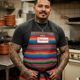 Toxico Mexicanischer Serape-Druck Schürze
