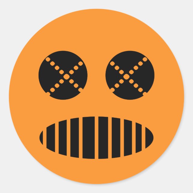 Toxische Gasmaske Kürbislaterne orange Halloween-T Runder Aufkleber (Vorderseite)