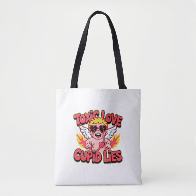 Toxische Liebe - Cupid Lies Dark Aesthetic Tote Ba (Vorderseite)