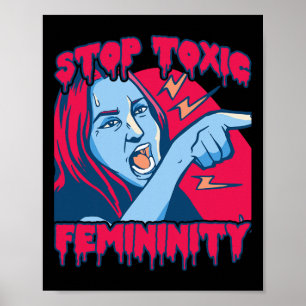 Toxische Weiblichkeit Männlichkeit Antifeministisc Poster