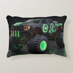 Toxischer Bio-Panzer-Monstertruck - Neon Grün Cybe Dekokissen