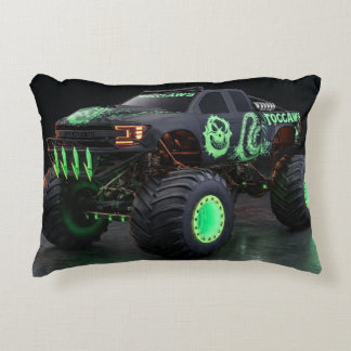 Toxischer Bio-Panzer-Monstertruck - Neon Grün Cybe Dekokissen