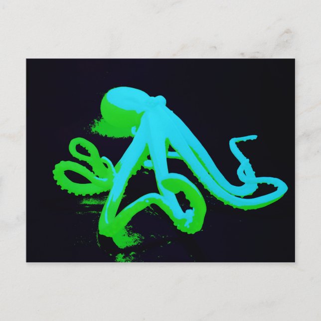 Toxischer Oktopus Postkarte (Vorderseite)