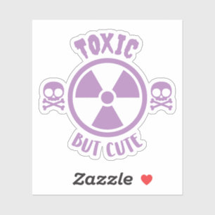 Toxisches, aber Niedliches Warnzeichen Aufkleber