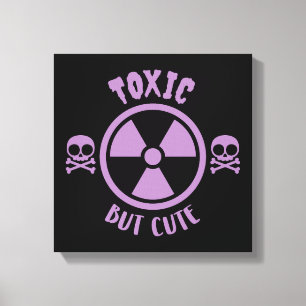 Toxisches, aber Niedliches Warnzeichen Leinwanddruck