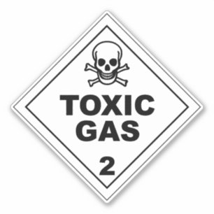 Toxisches Gas-2-Etikett Aufkleber