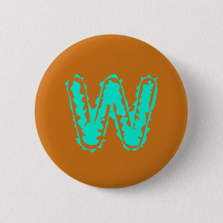 Toxisches Orangengrün, Creepy Monogram Button