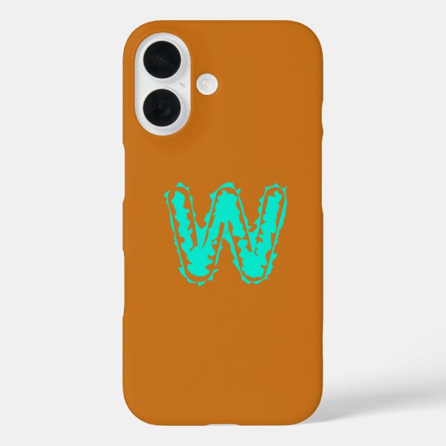 Toxisches Orangengrün, Creepy Monogram Case-Mate iPhone Hülle (Rückseite)