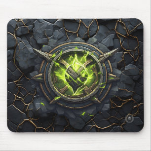Toxisches Runen-Gamer-Emblem Mousepad