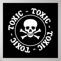 Toxisches Schädelposter