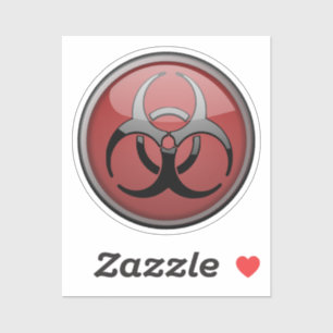 Toxisches Symbol der Biogefährdung Aufkleber