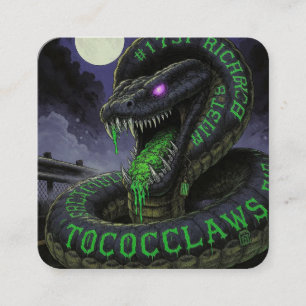 Toxocclaws Richards Schlange - Giftgrüner Tropf Sn Quadratische Visitenkarte