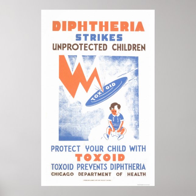 Toxoid Prevents Diptheria 1941 WPA Poster (Vorne)