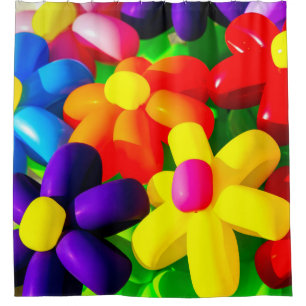Toy Balloon Blume Duschvorhang