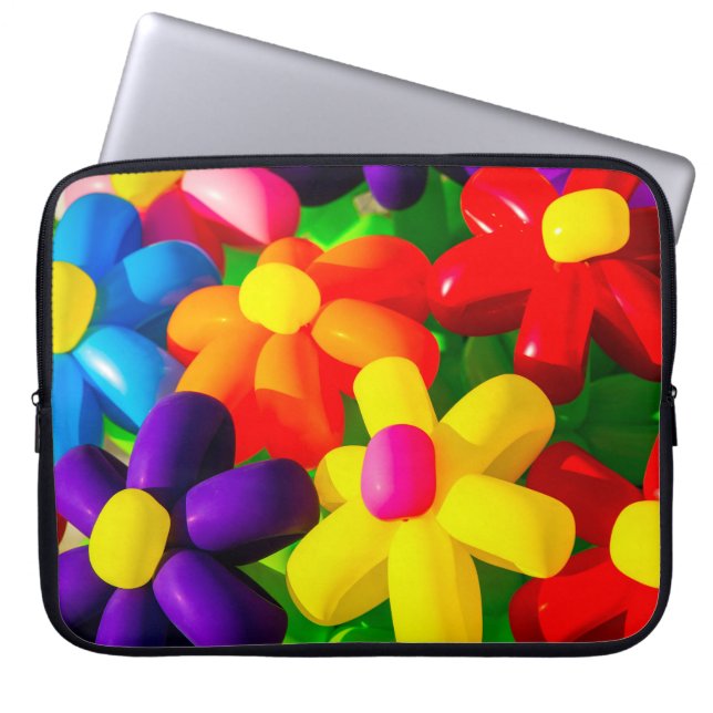 Toy Balloon Blume Laptopschutzhülle (Vorderseite)