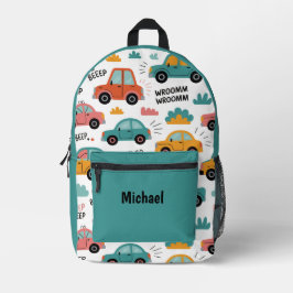 Toy Cars Bookbag for Kids, Michael Backpack Boys Bedruckter Rucksack
