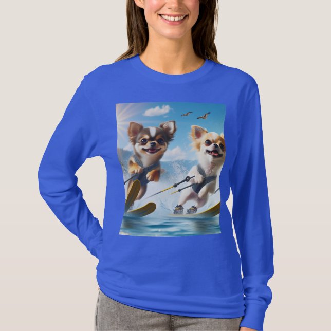Toy dogs Waterskiing! T-Shirt (Vorderseite)
