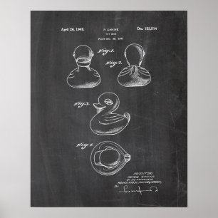 Toy Duck Patent Poster