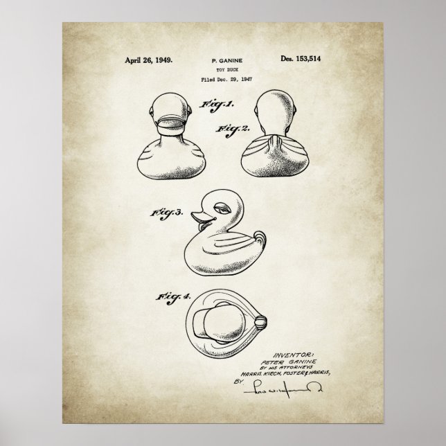 Toy Duck Patent Poster (Vorne)