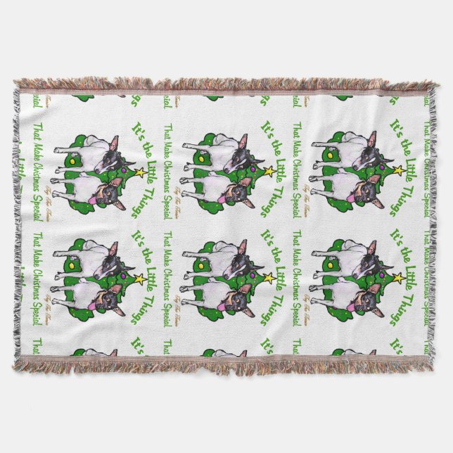 Toy Fox Terrier Christmas Decke (Vorderseite)