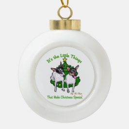 Toy Fox Terrier Christmas Keramik Kugel-Ornament