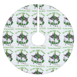 Toy Fox Terrier Christmas Polyester Weihnachtsbaumdecke