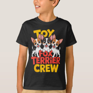 Toy Fox Terrier Crew Cartoon Kleiner Amertoy Hund T-Shirt