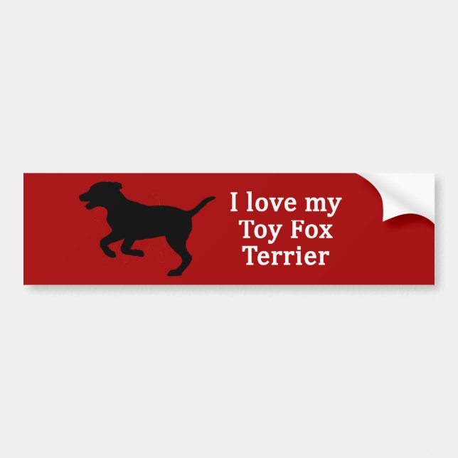 Toy Fox Terrier Dog Liebe Autoaufkleber (Vorne)