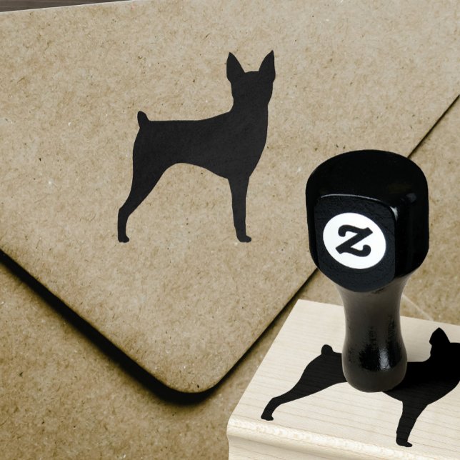 Toy Fox Terrier Dog Rasse Silhouette Gummistempel (Von Creator hochgeladen)