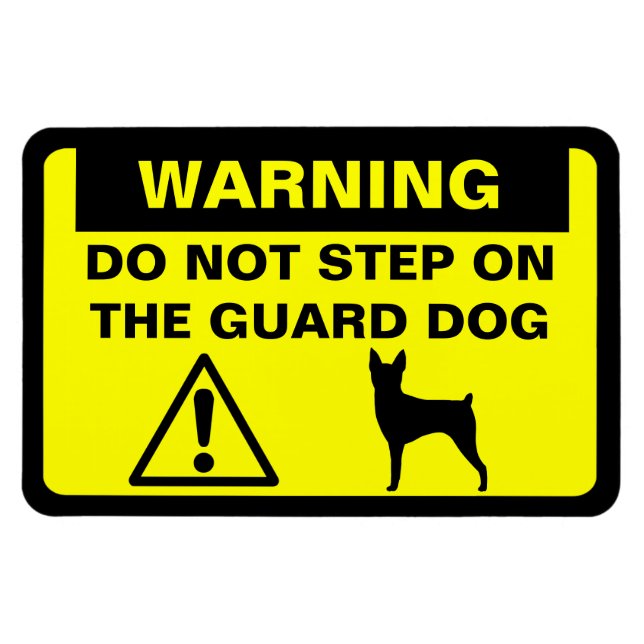 Toy Fox Terrier Guard Hundeschwarnung Magnet (Horizontal)