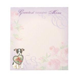Toy Fox Terrier Heart Mama Notepad Notizblock