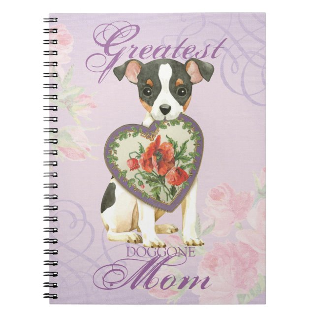 Toy Fox Terrier Heart Mama Notizblock (Vorderseite)