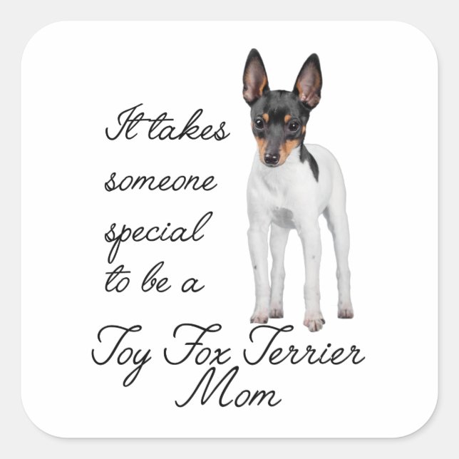 Toy Fox Terrier Mama Stickers (Vorderseite)