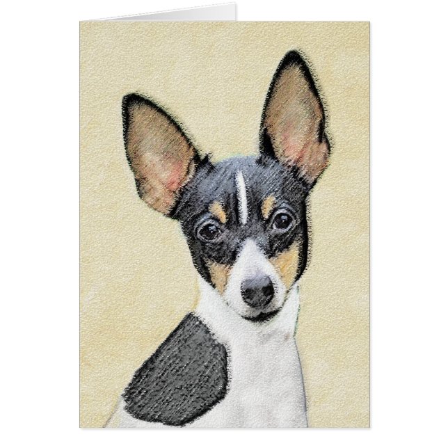 Toy Fox Terrier Painting - Niedliche Original Dog  (Vorne)