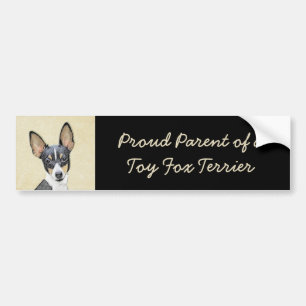Toy Fox Terrier Painting - Niedliche Original Dog  Autoaufkleber
