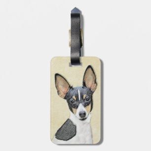 Toy Fox Terrier Painting - Niedliche Original Dog Gepäckanhänger