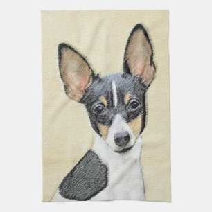 Toy Fox Terrier Painting - Niedliche Original Dog Geschirrtuch
